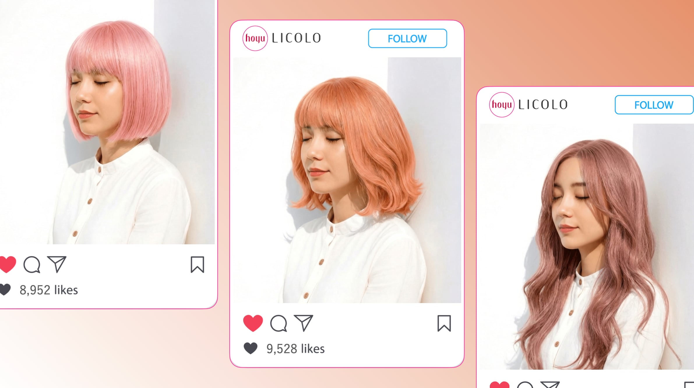 サーモンピンクってどんな髪色？おしゃれなヘアスタイル一覧を大公開